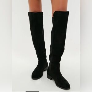 BLONDO BLACK SUEDE WATERPROOF HIGH BOOTS